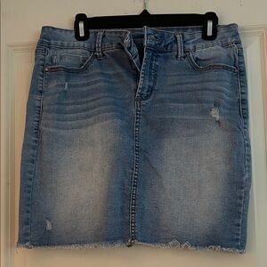 Natural Reflections Light Blue Denim Pencil Skirt